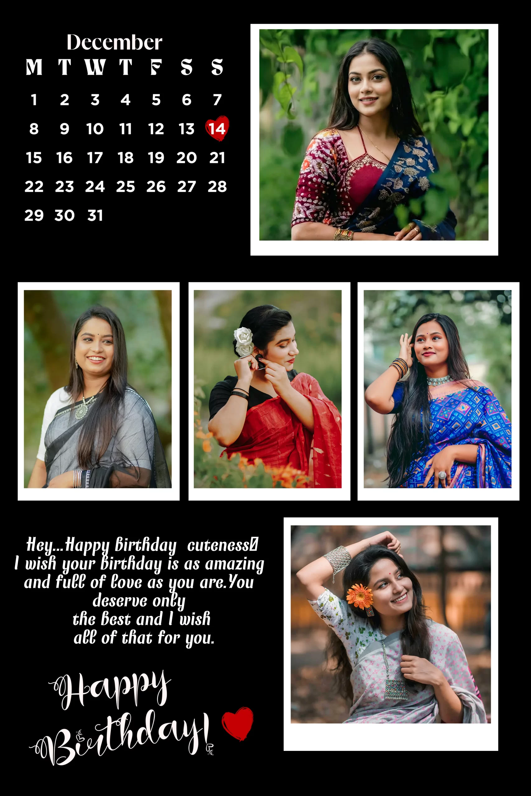 Customized Birthday Photo Frame – 5 Photos