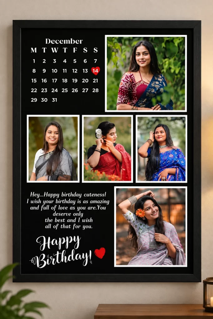 Customized Birthday Photo Frame – 5 Photos