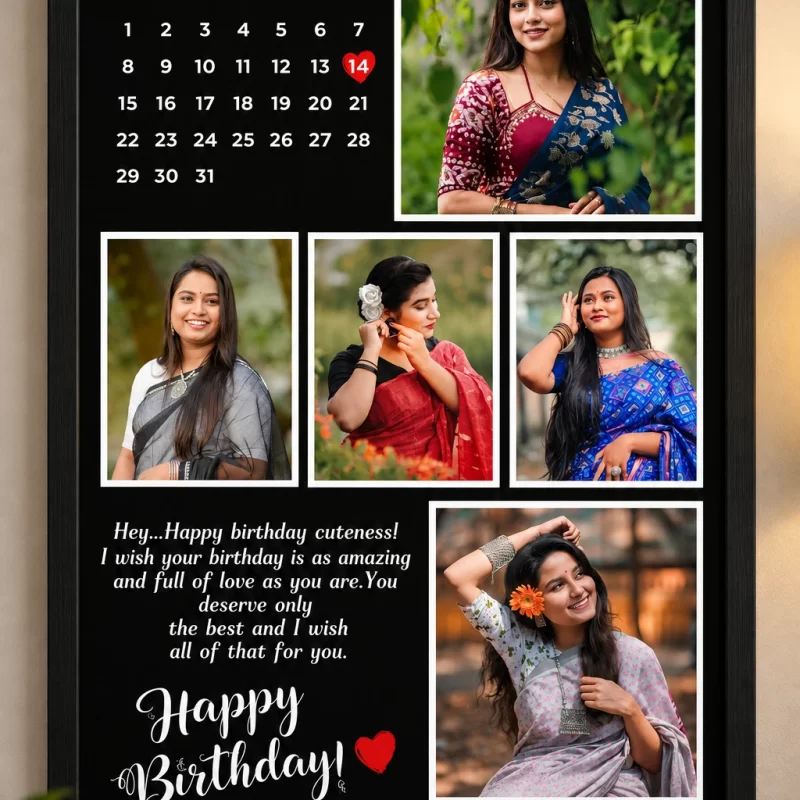 Customized Birthday Photo Frame – 5 Photos