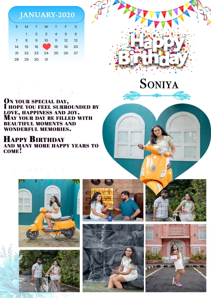 Custom Birthday Photo Frame – 7 Photos | Personalized Birthday Gift