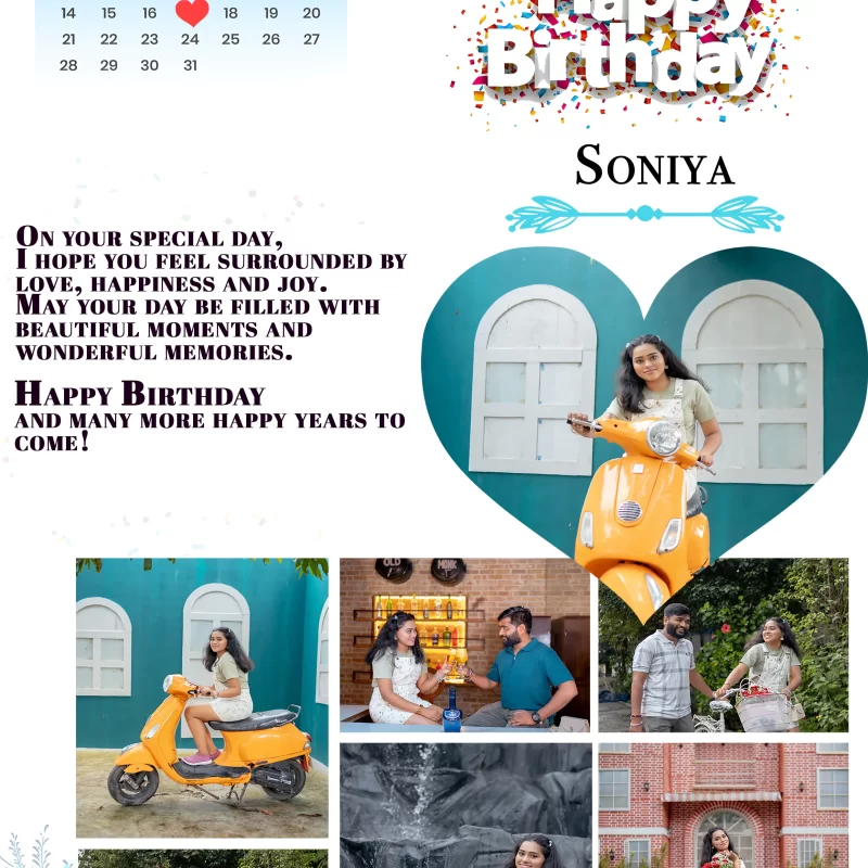 Custom Birthday Photo Frame – 7 Photos | Personalized Birthday Gift