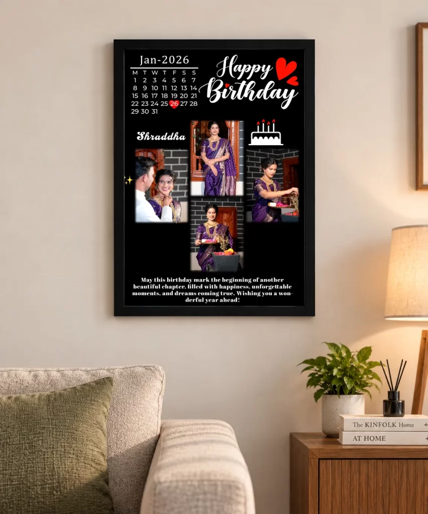 Birthday Memories Personalized Photo Frame – 4 Photos